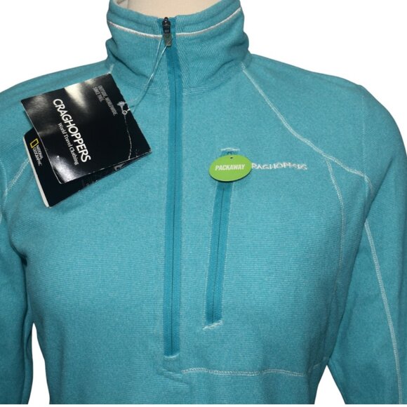 Craghoppers Travel Clothing Aqua Lagoon Microfleece Zip Front Jogger Sweatshirt - Picture 2 of 11